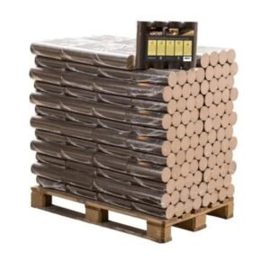 Round beech briquettes, pallet of 96 packs x 10 kg (960 kg)